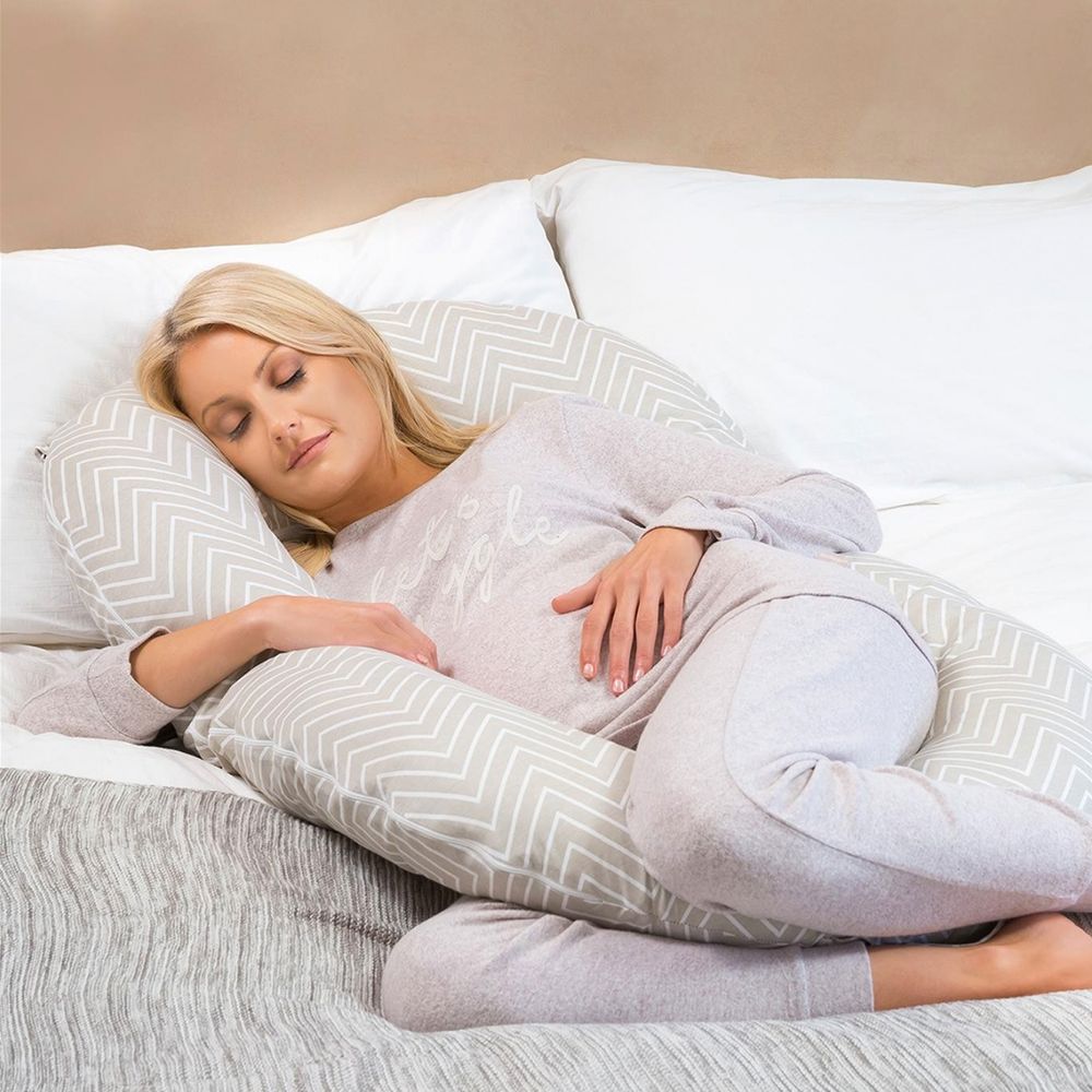 Mum2Me™ Maternity Pillow & Sleep Pod White/Soft Grey bbpro